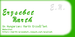 erzsebet marth business card